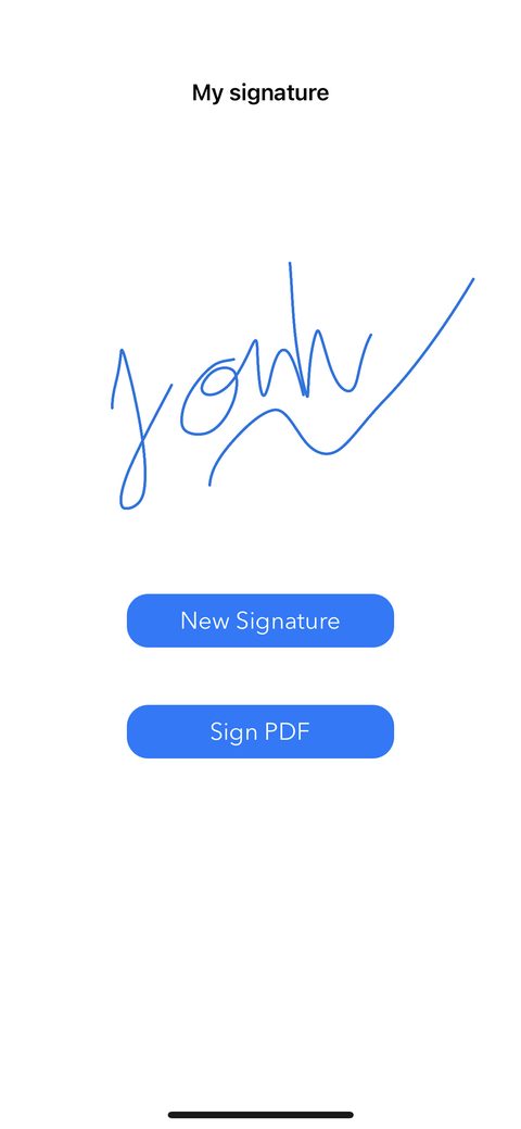 Your saved signature, ready to drop on a document