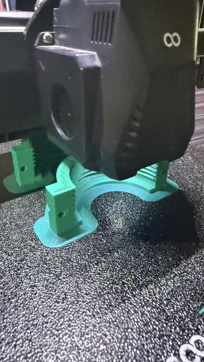 The collar being printed