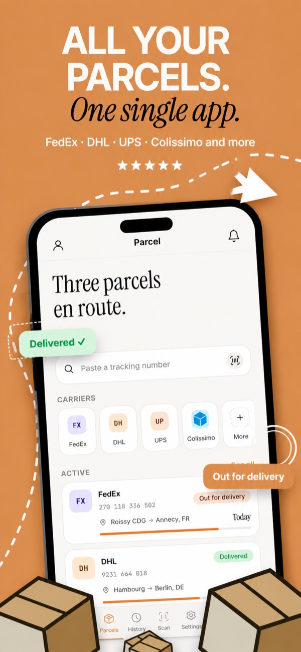 All your parcels in one single app