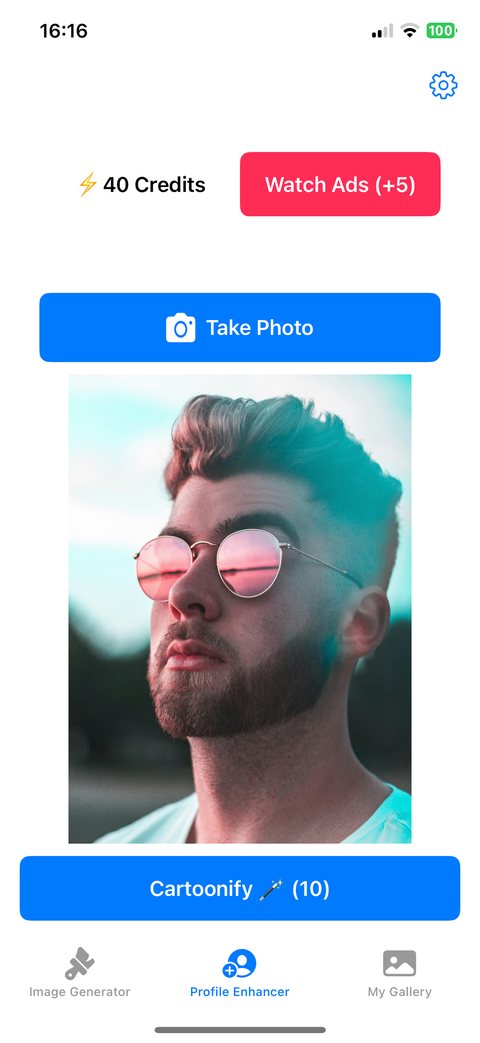Profile Enhancer: your own photo, ready to be cartoonified